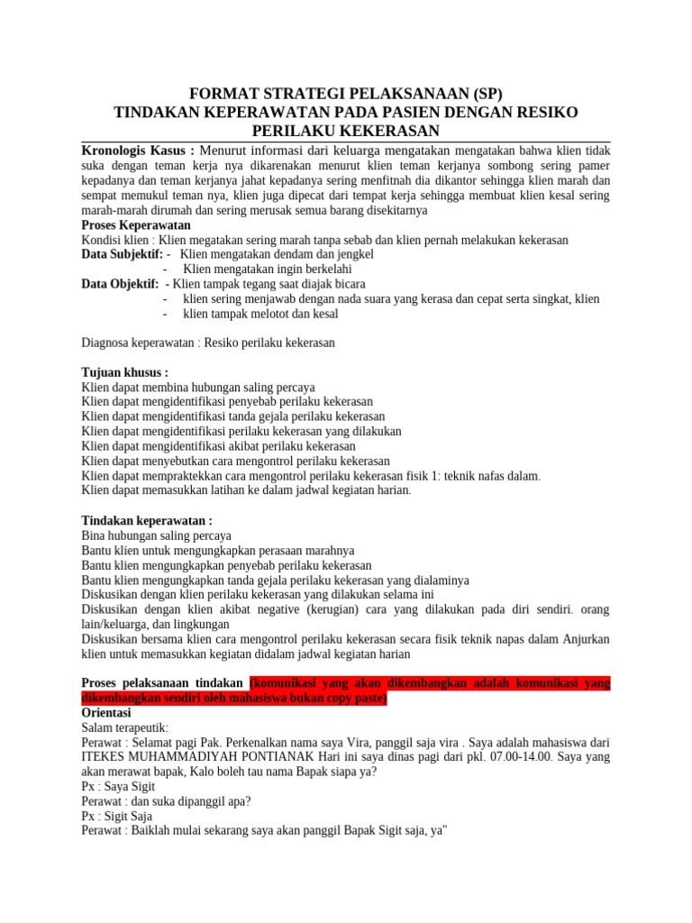 Strategi Keperawatan untuk Kontrol Marah | PDF