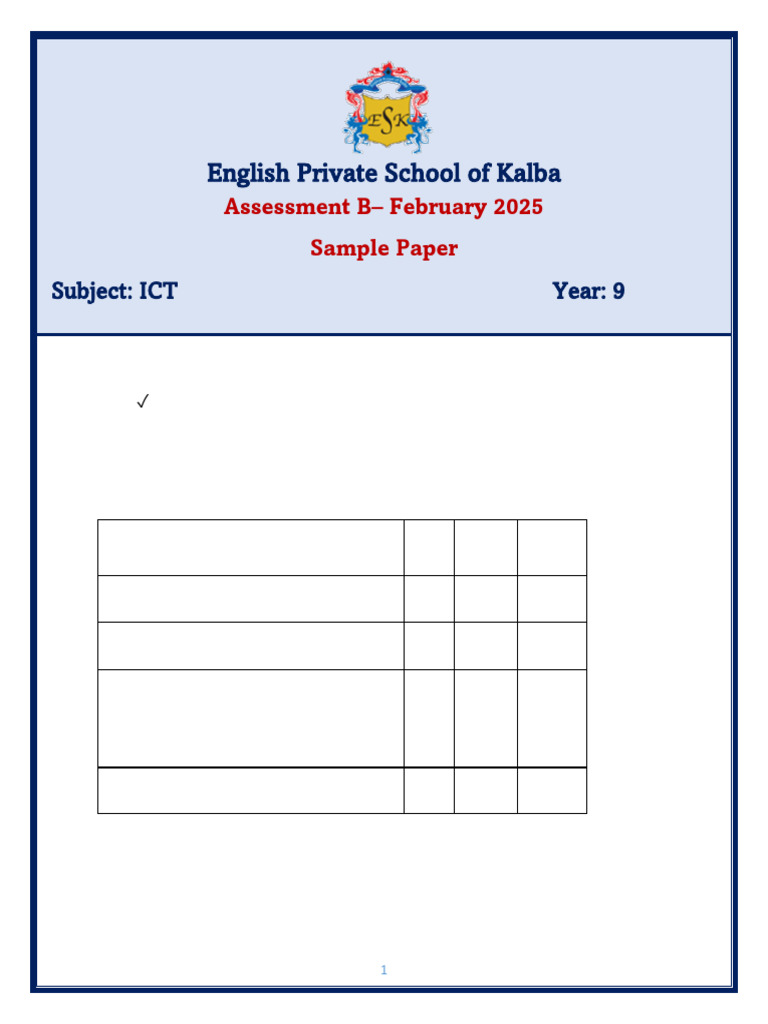 ICT Storage Media Assessment Year 9 | PDF | Computer Data Storage ...