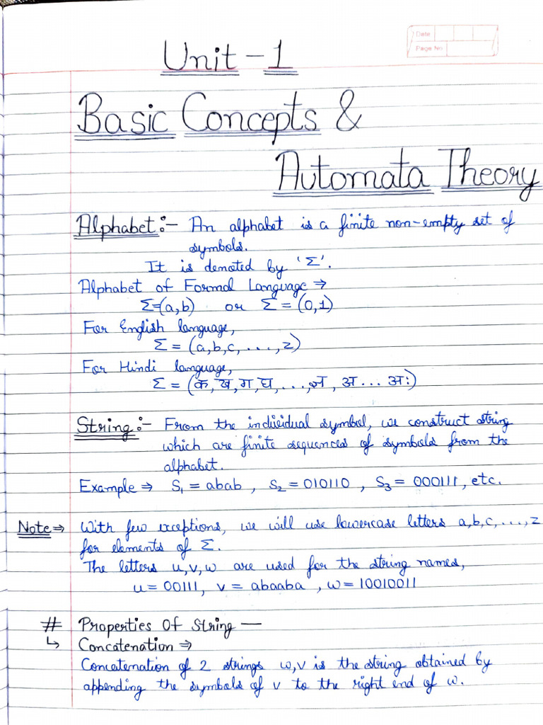 Tafl Unit 1 Notes Pdf
