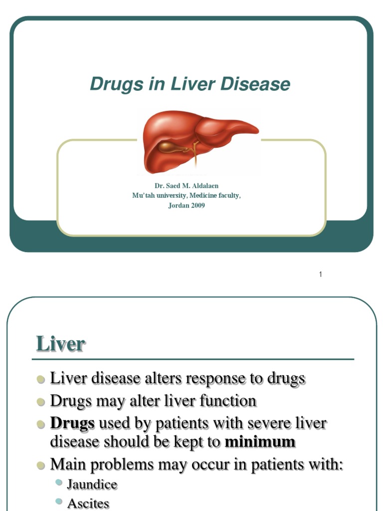 Drugs in Liver Disease Medicine PDF Liver Cirrhosis