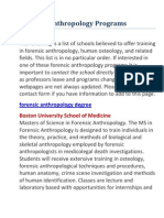 Forensic Anthropology Programs