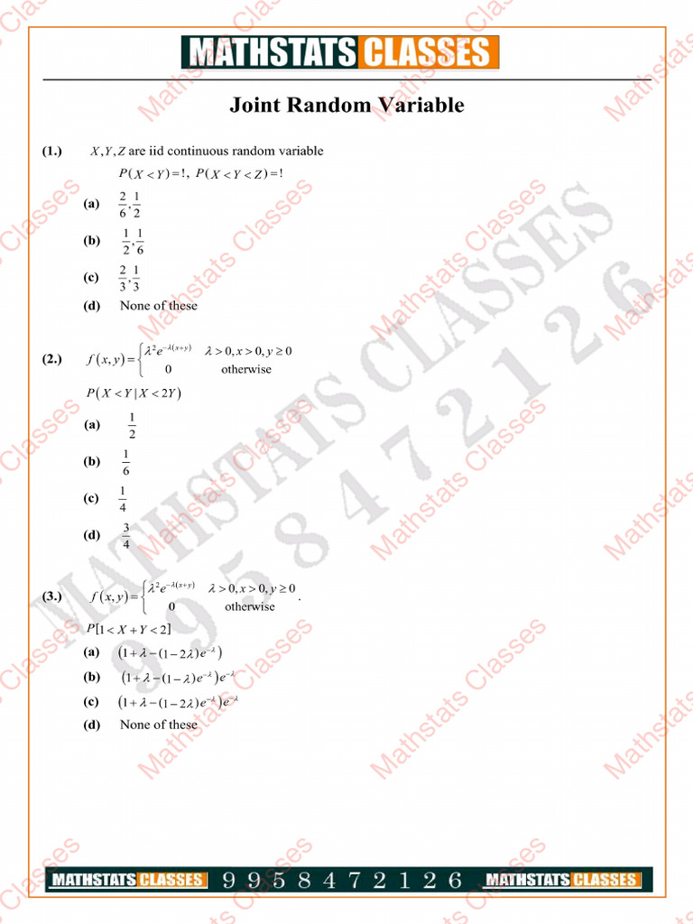 Joint Randan Variable - Chandan Sir | PDF