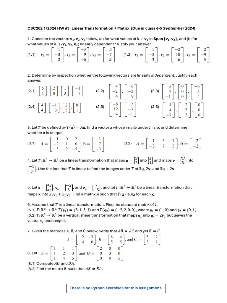 Linear Transformations and Independence | PDF