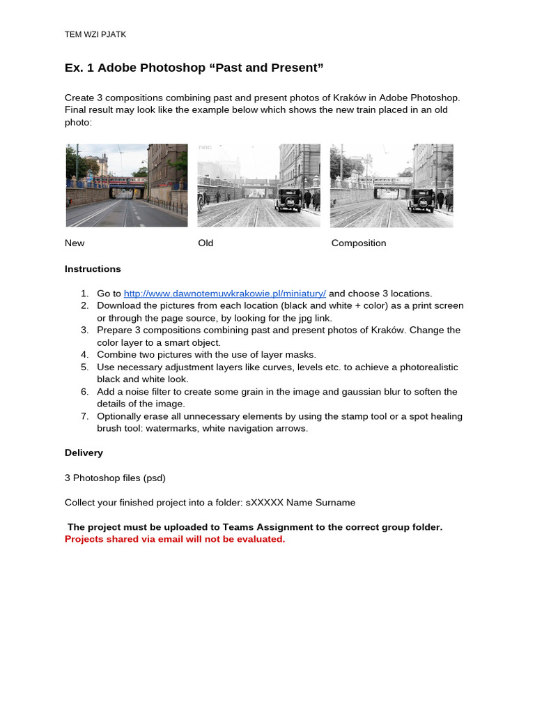 Kraków Photo Composition Project Guide | PDF