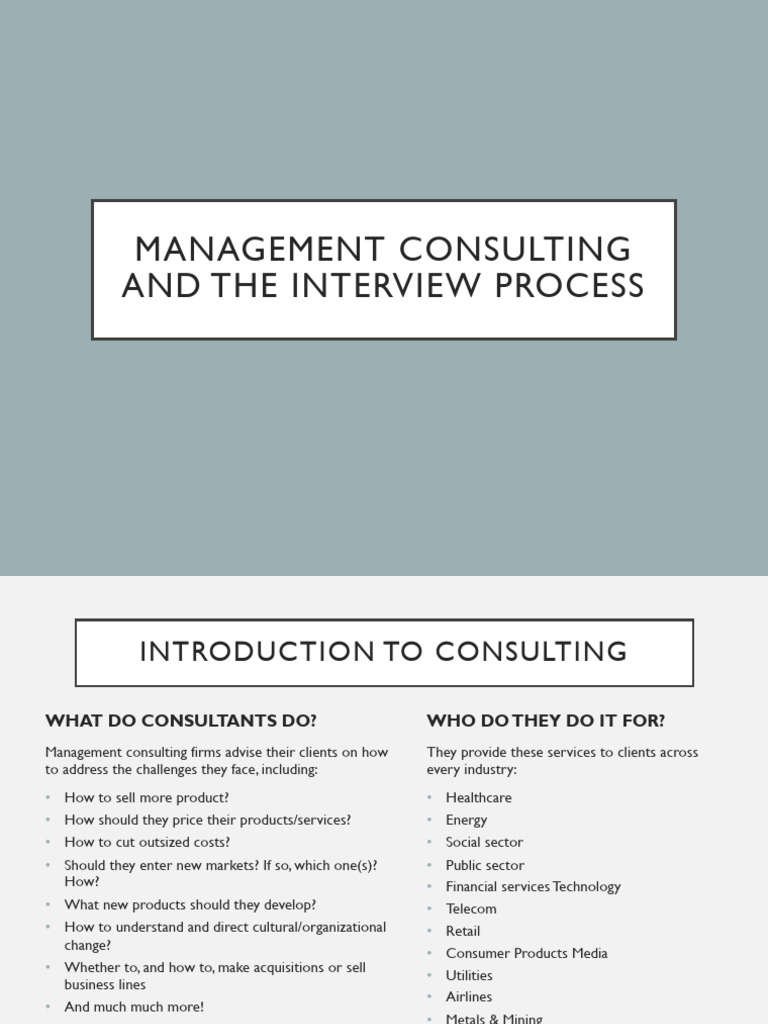 Consulting Case Interview Guide | PDF | Retail | Strategic Management