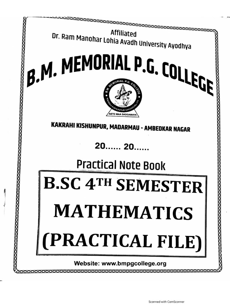 BSC 4TH Math | PDF