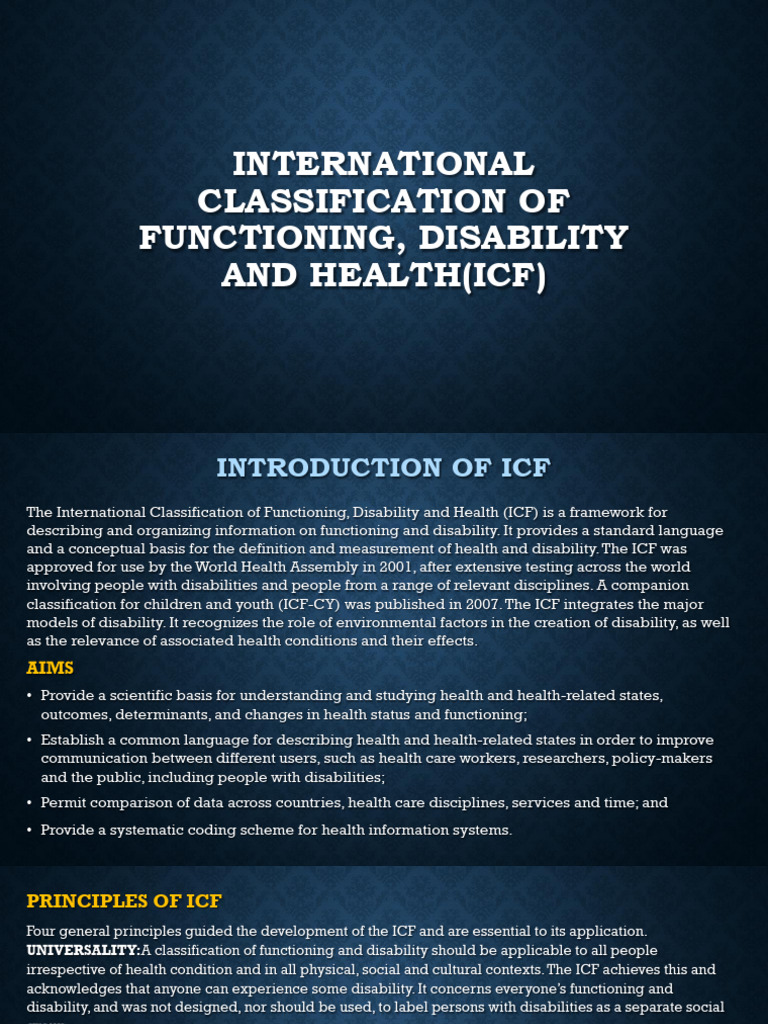 Understanding the ICF Framework | PDF | Disability | Behavioural Sciences