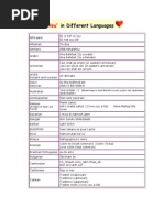 "I Love You in 100 Languages" | PDF | Foreign Language Studies