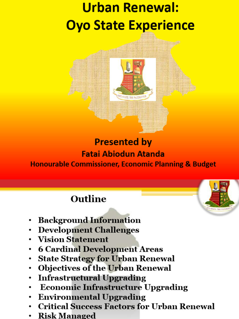 Oyo State Urban Renewal Strategy | PDF | Poverty | Poverty & Homelessness