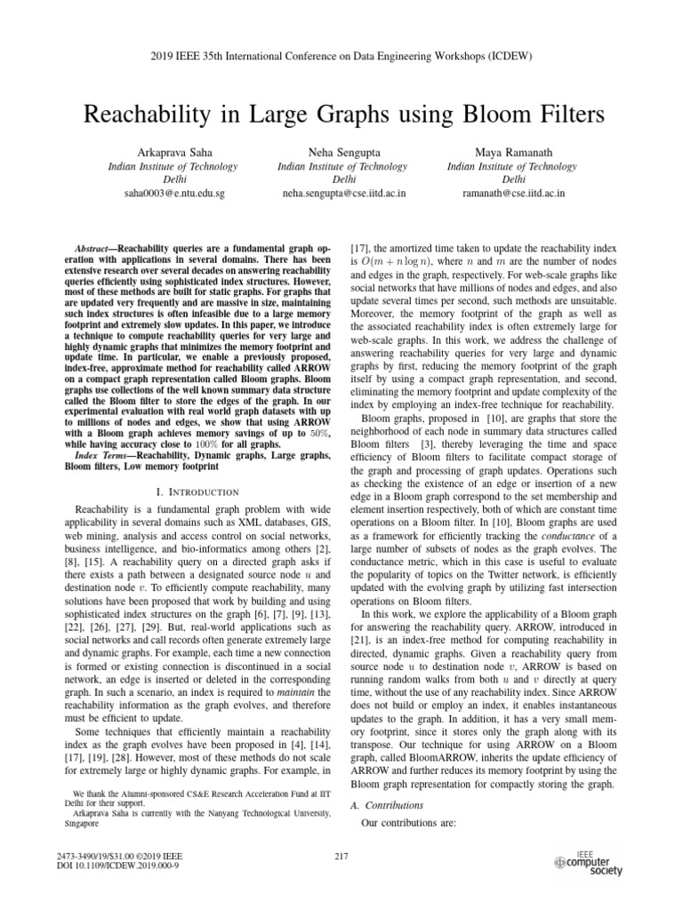Efficient Reachability with Bloom Graphs | PDF | Vertex (Graph Theory ...