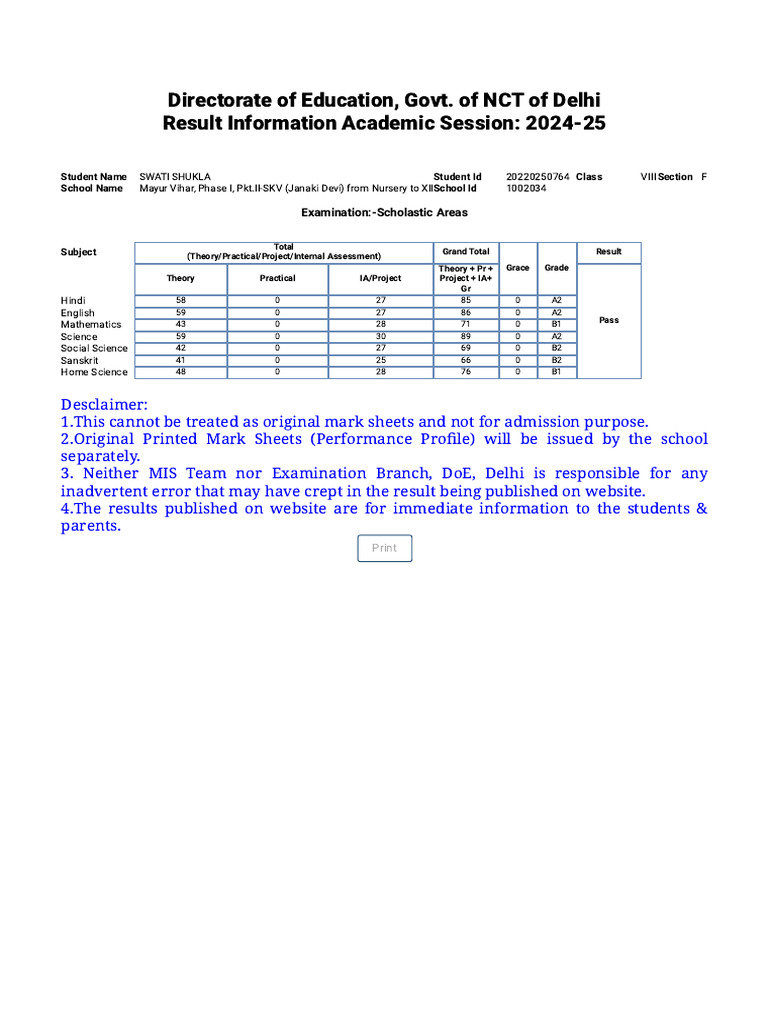 Edustud - Nic.in Result FrmPubliclevelResult 23 24.aspx | PDF