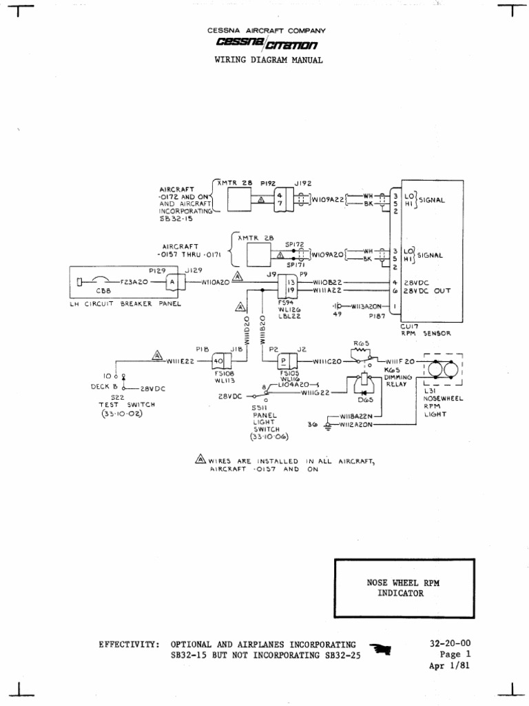 32-20-00 Nose Wheel RPM Indicator | PDF