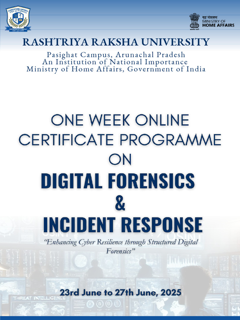 Digital Forensics Training At Rru Pasighat Pdf Digital Forensics