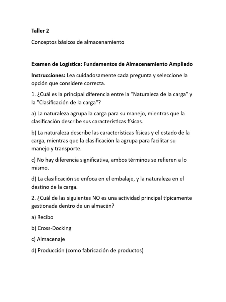 Fundamentos de Almacenamiento y Logística | PDF | Almacén | Logística