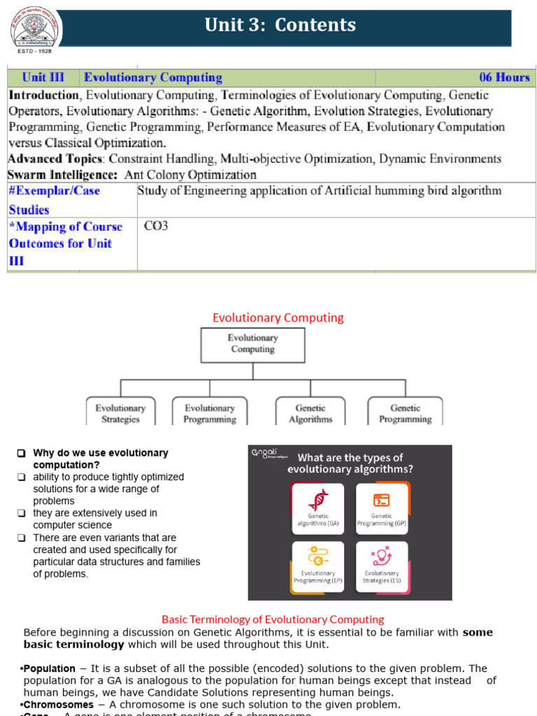 Understanding Evolutionary Computing Concepts | PDF | Genetic Algorithm ...