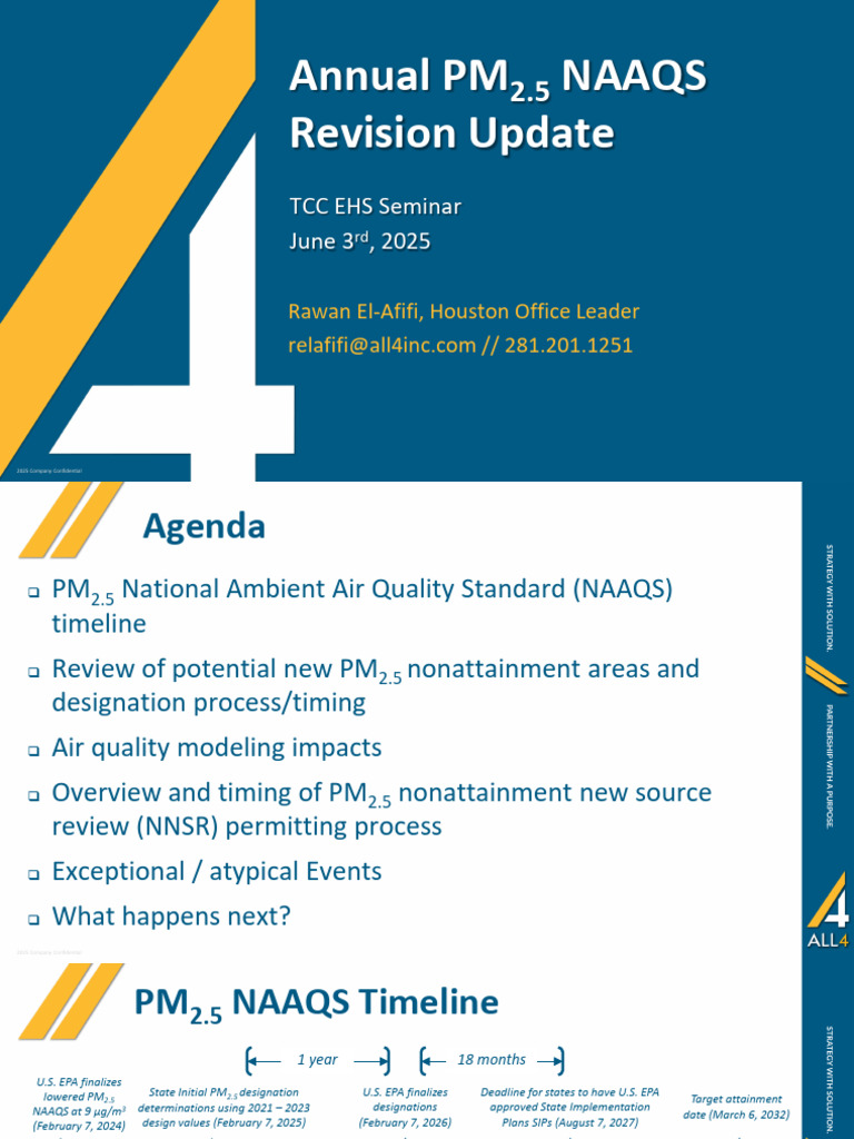 2025 PM2.5 NAAQS Update Seminar | PDF | Particulates | Air Pollution
