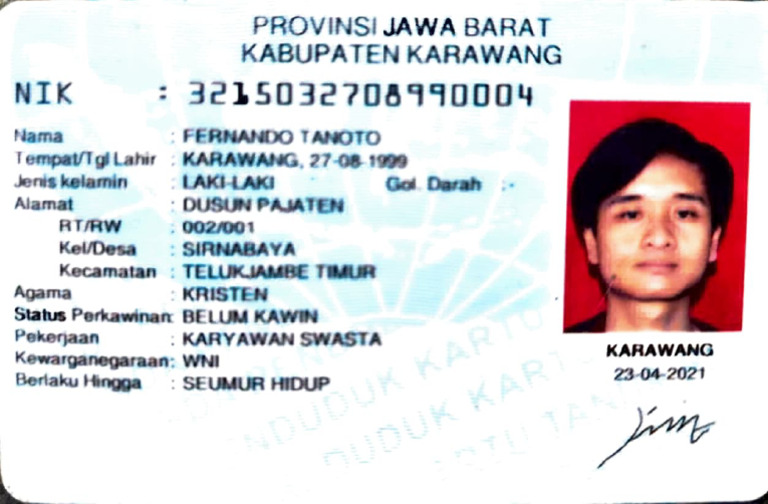 Contoh KTP Kabupaten Karawang | PDF