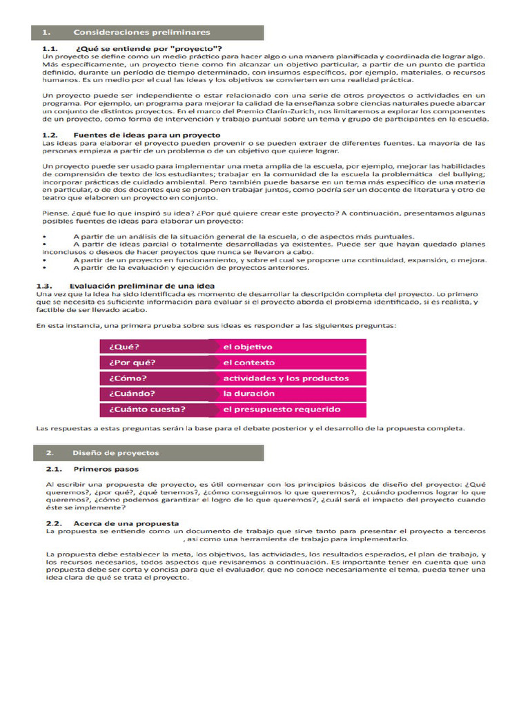Pasos para un Proyecto Escolar Exitoso | PDF