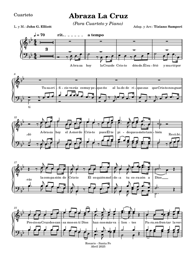 Abraza La Cruz - Cuarteto | PDF