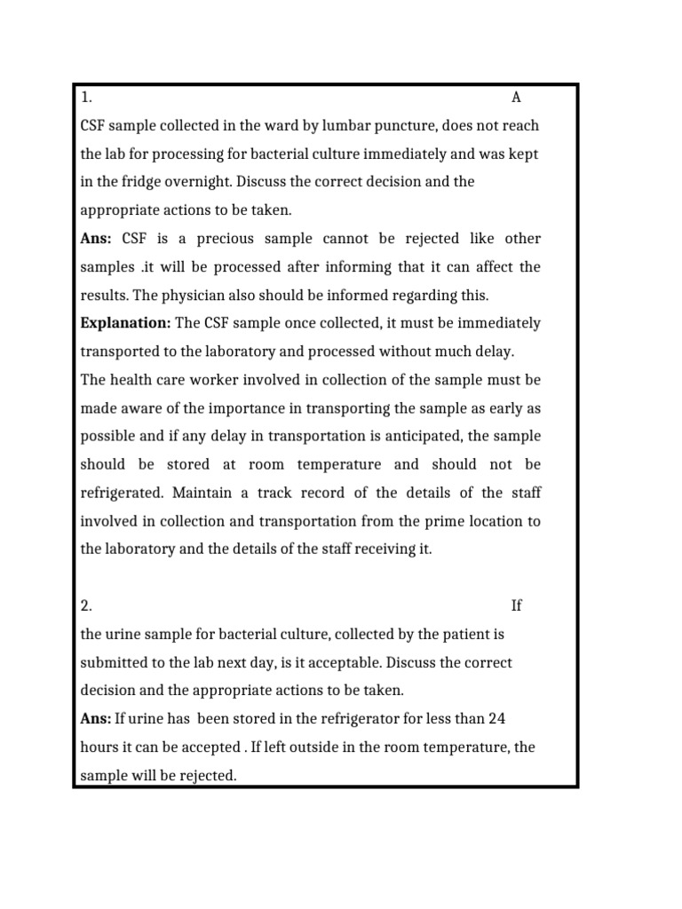 Patient Sample Handling Protocols | PDF | Medicine | Medical Specialties