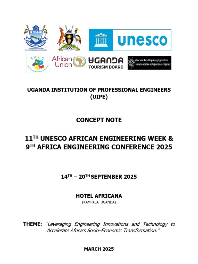 11th UNESCO Africa Engineering Week 2025 | PDF | Sustainability ...