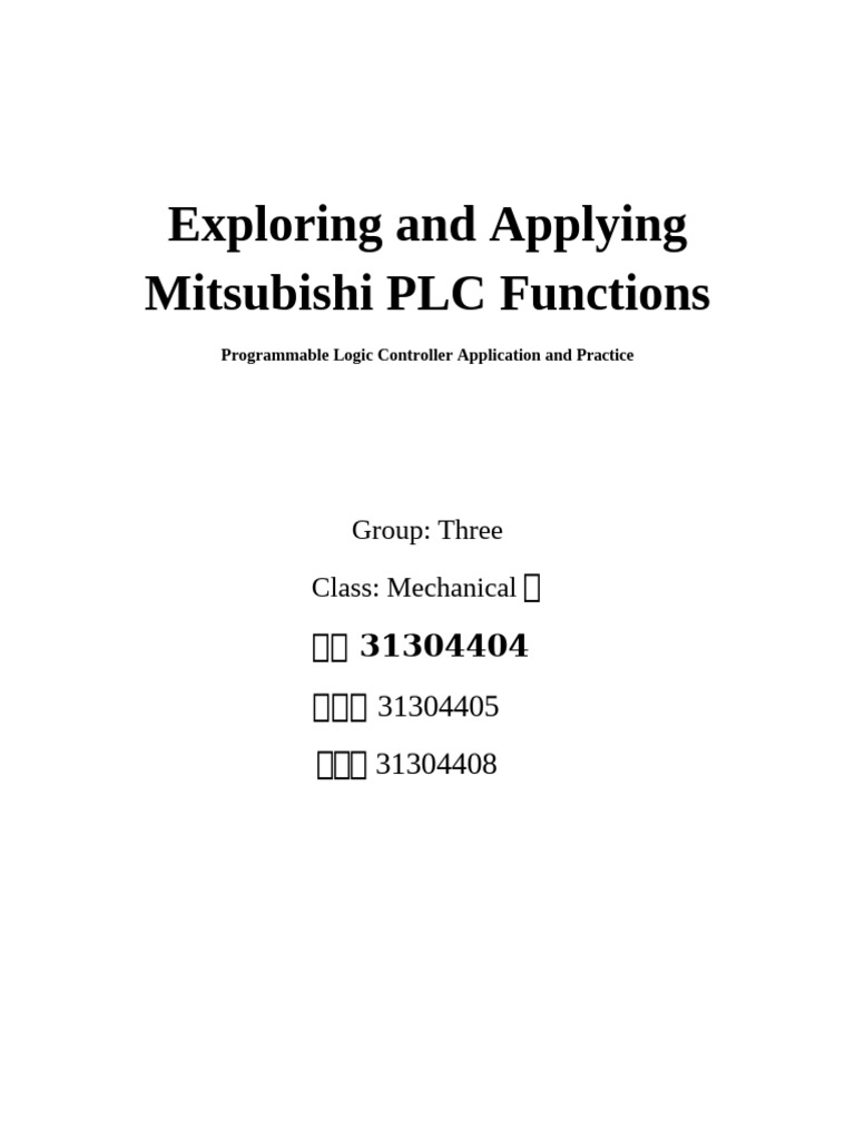 Plc2group3 SFC (Motor) | PDF | Programmable Logic Controller | Computer ...