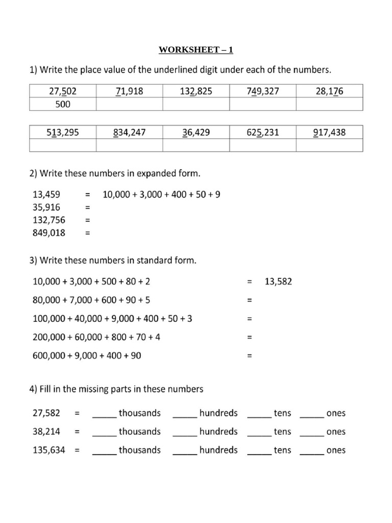 Worksheet 1 | PDF