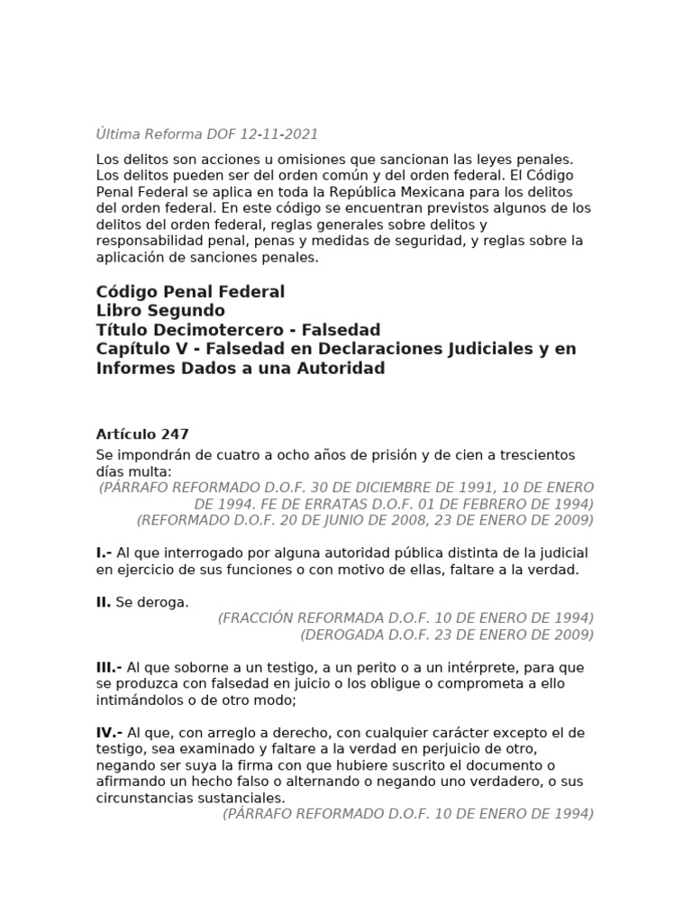 CPF Art 247 | PDF | Testigo | Ley común