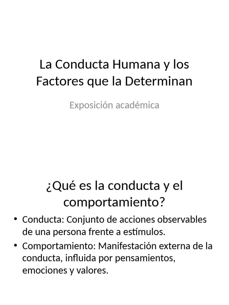Conducta Humana Con Imagenes | PDF