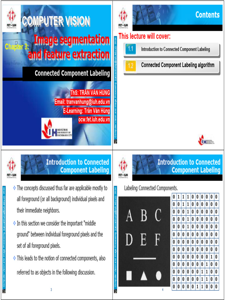 Connected Component Labeling in CV | PDF | Image Processing | Graphics
