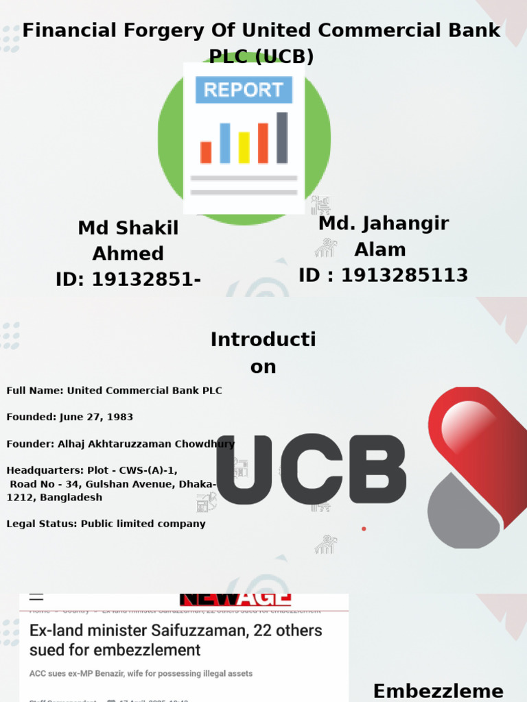 UCB Financial Forgery Analysis and Impact | PDF