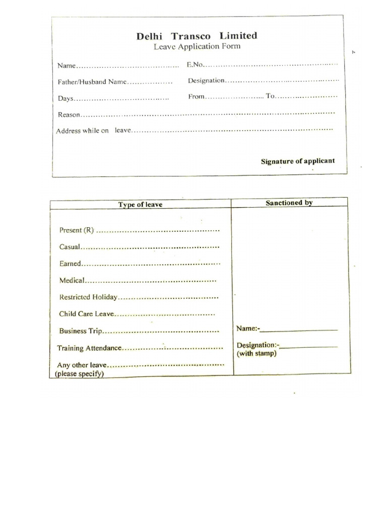 Leave Format | PDF