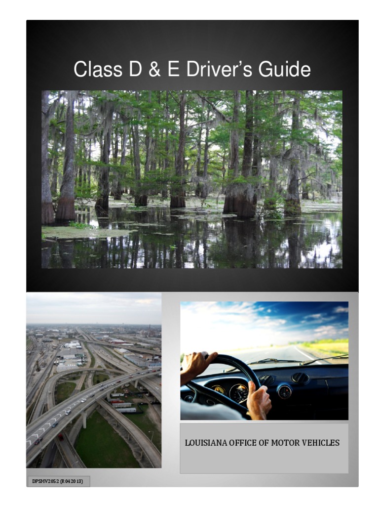 Louisiana Drivers Handbook Louisiana Drivers Manual Driving Identity Document
