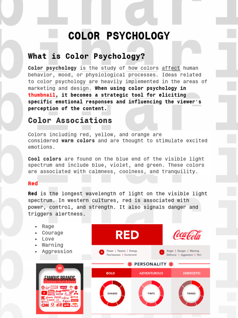 Understanding Color Psychology | PDF | Color | Red