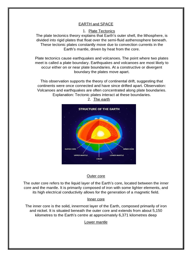 Earth and Space | PDF | Plate Tectonics | Earth