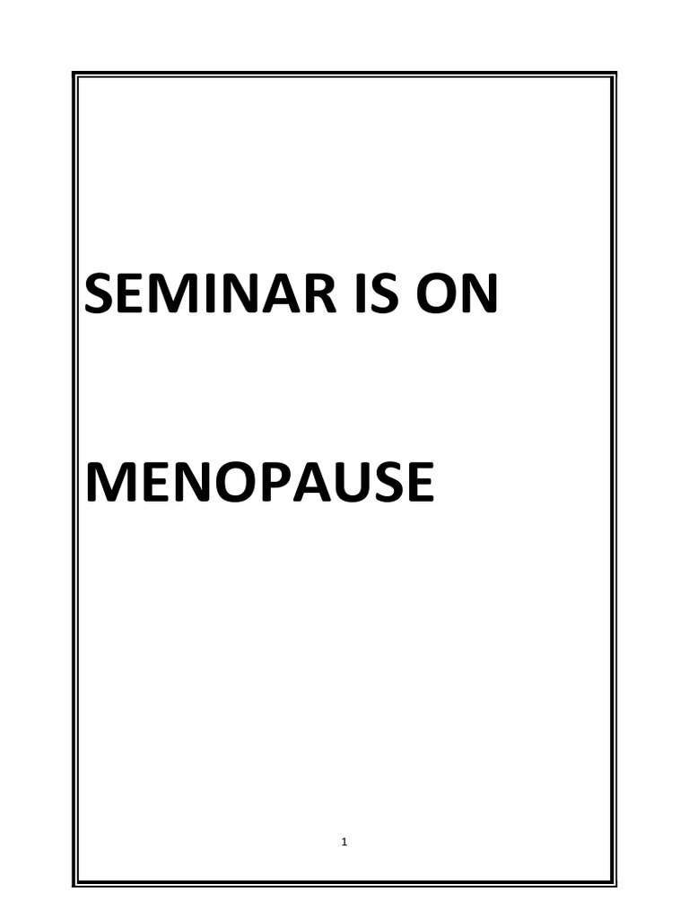 Managing Menopause: A Comprehensive Guide | PDF | Menopause | Hormone ...