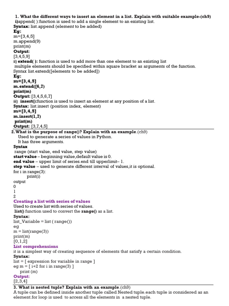 Python List and Set Operations Explained | PDF | Anonymous Function ...