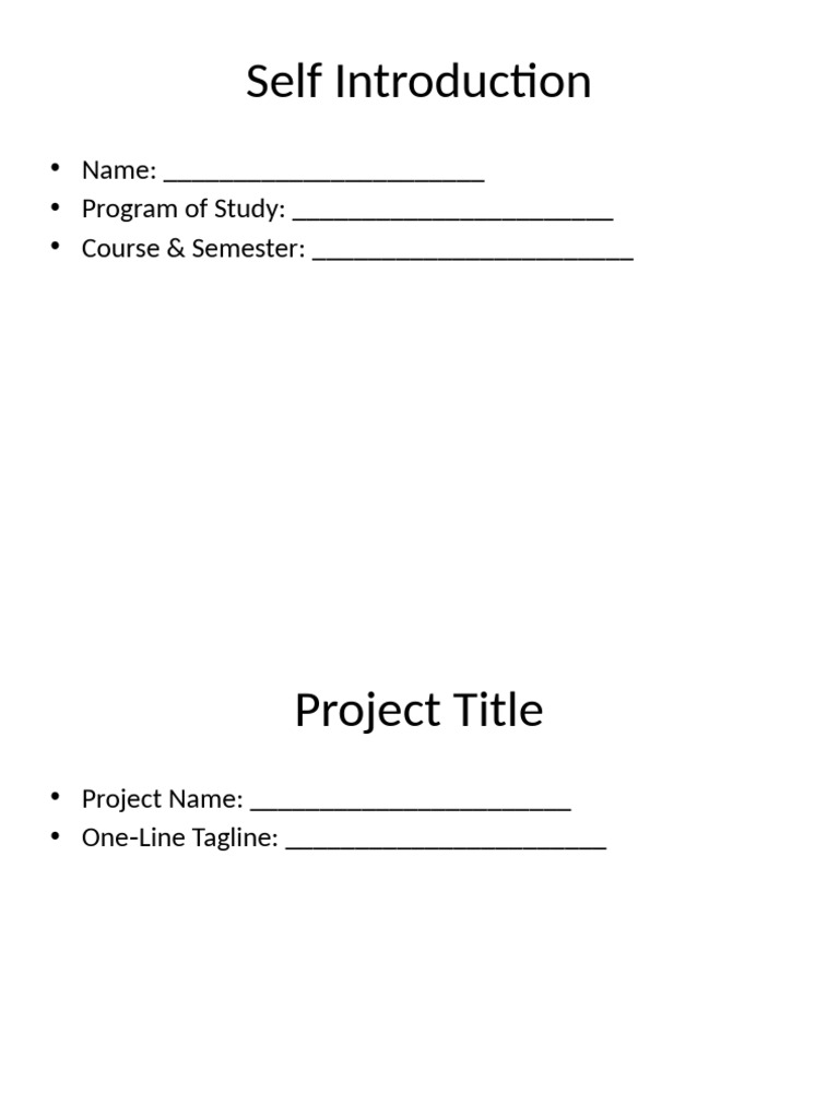 Hindi Self-Introduction Template | PDF