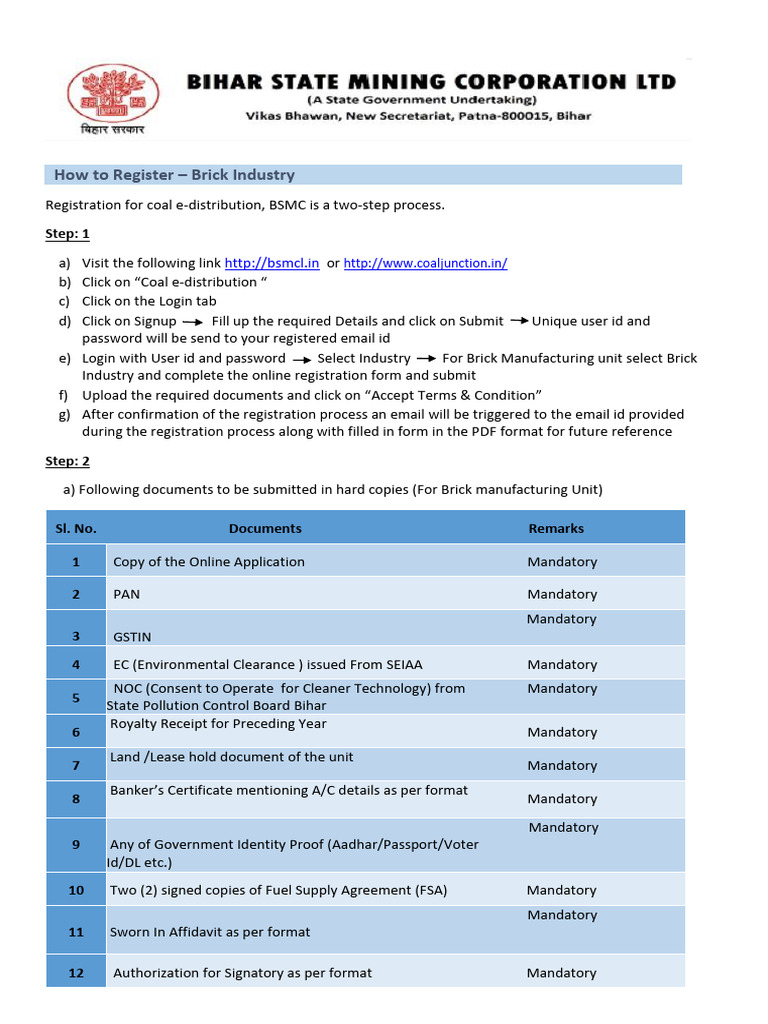 Brick Industry E-Registration Guide | PDF | Authentication | Access Control