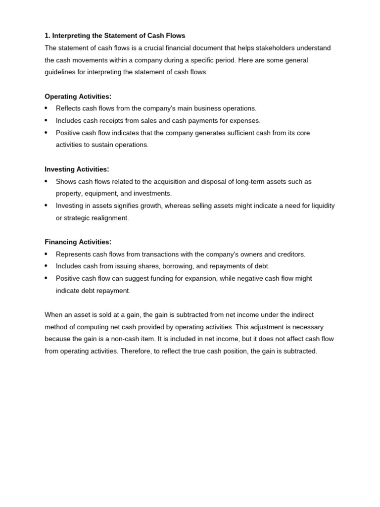 Assignment 1&2 | PDF | Cash Flow Statement | Debt