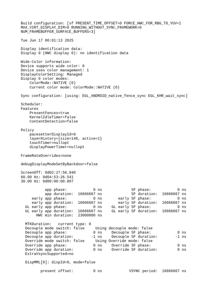 Display Configuration and Performance Data | PDF | Electronics | Media ...