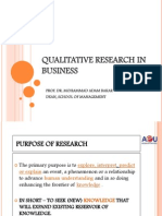 Qualitative Research in Business