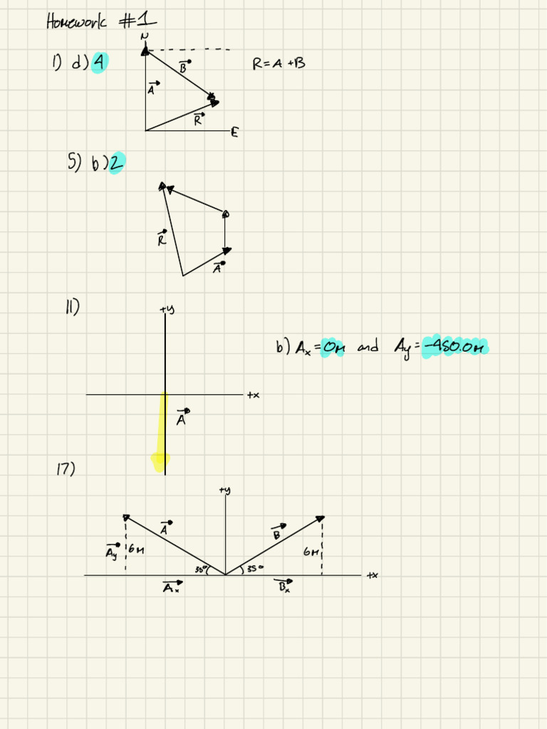 Physics Homework Problem Solutions | PDF