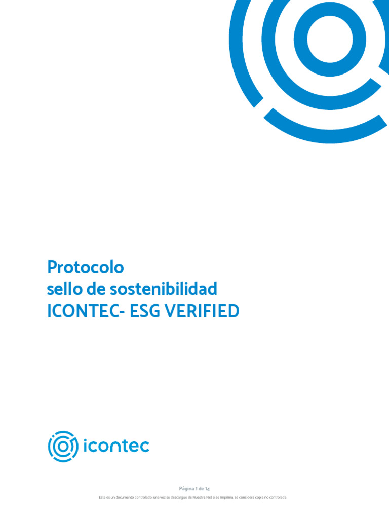 Protocolo Sello de Sostenibilidad ICONTEC | PDF | Sustentabilidad ...