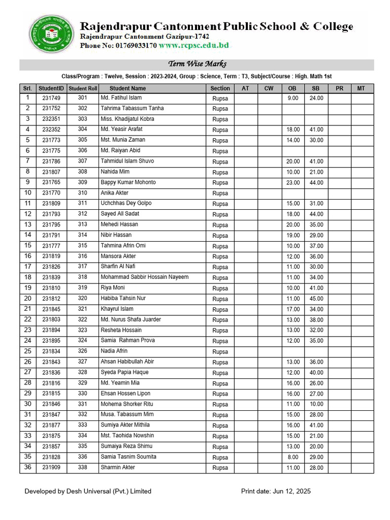 T3 - Higher Mathematics 1st Paper | PDF