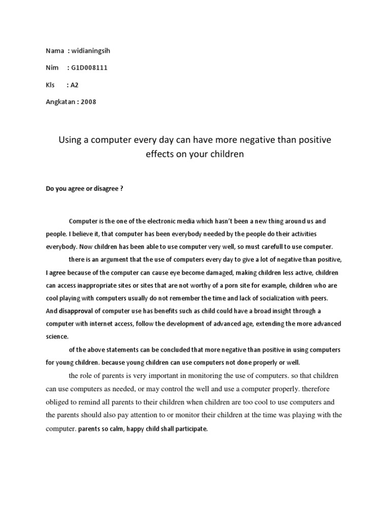 Impact of Computers on Children | PDF