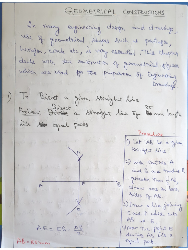 Geometrical Constructions | PDF