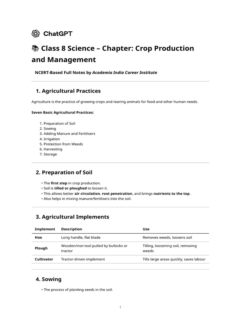 Crop Production and Management Guide | PDF | Soil | Agriculture