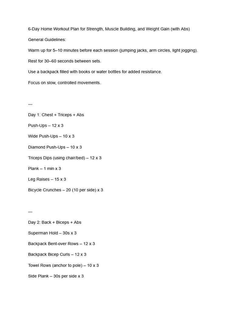Workout | PDF