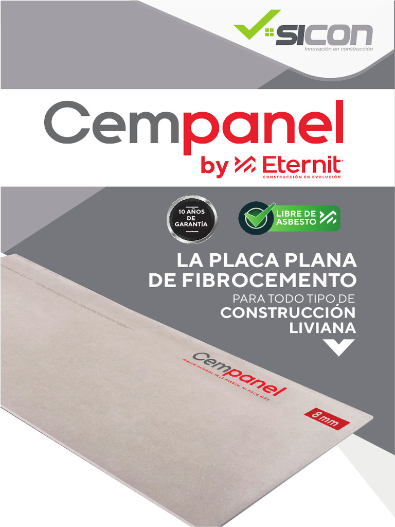 Placas de Fibrocemento Cempanel: Versatilidad y Durabilidad | PDF ...